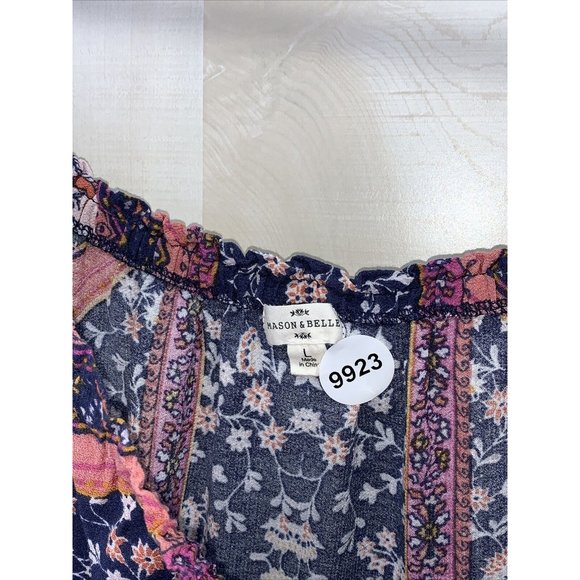 Mason Belle Off the Shoulder Boho Tunic Womens Top Large-9923 - Picture 2 of 9